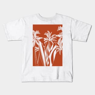 Palms sunset surf waves Kids T-Shirt